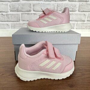⭐Adidas Tensaur Run Sz 5K Baby Girls Sneakers Pink Beige Lightweight Comfy Shoes